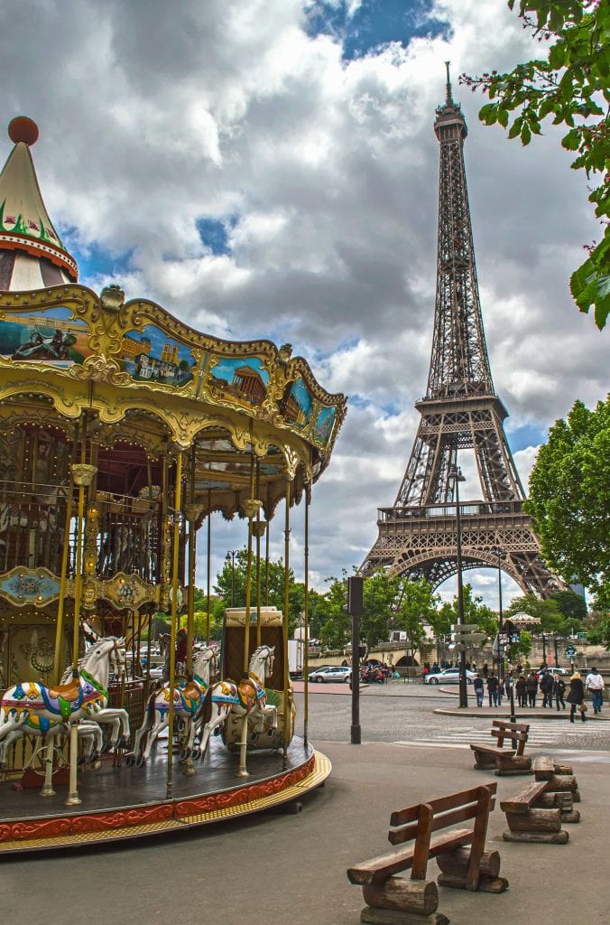 How about a ride on the Carousel by the Eiffel Tower? 