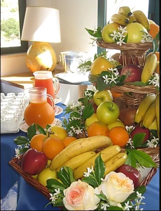 Fruit baskets at Hotel Aurora,Sperlonga