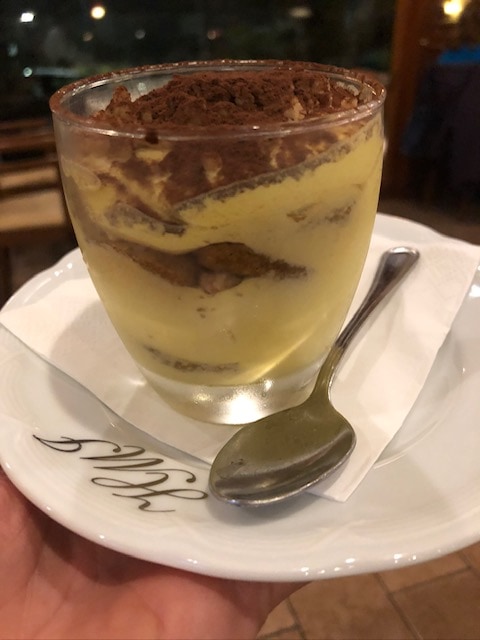 Custard Dessert in a Cup at Hotel Mirasole, Gaeta