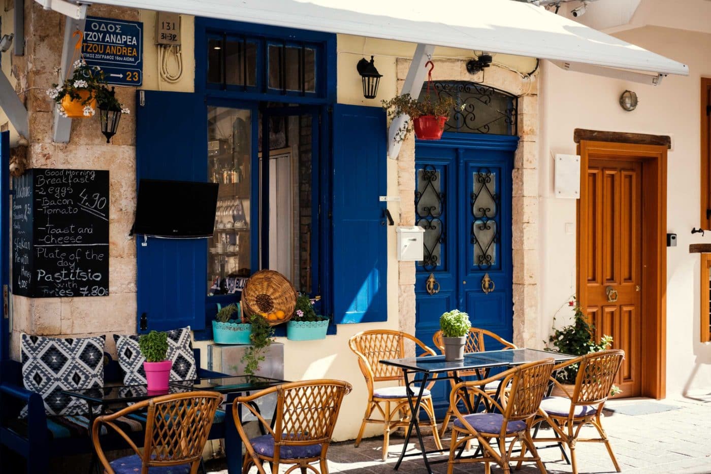 Tavern in Crete Greece